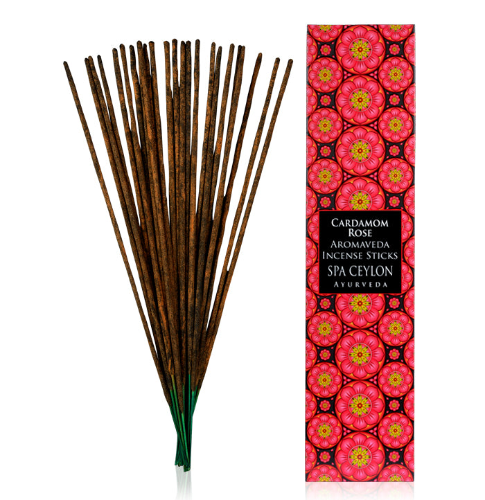 CARDAMOM ROSE - Aromaveda Incense Sticks