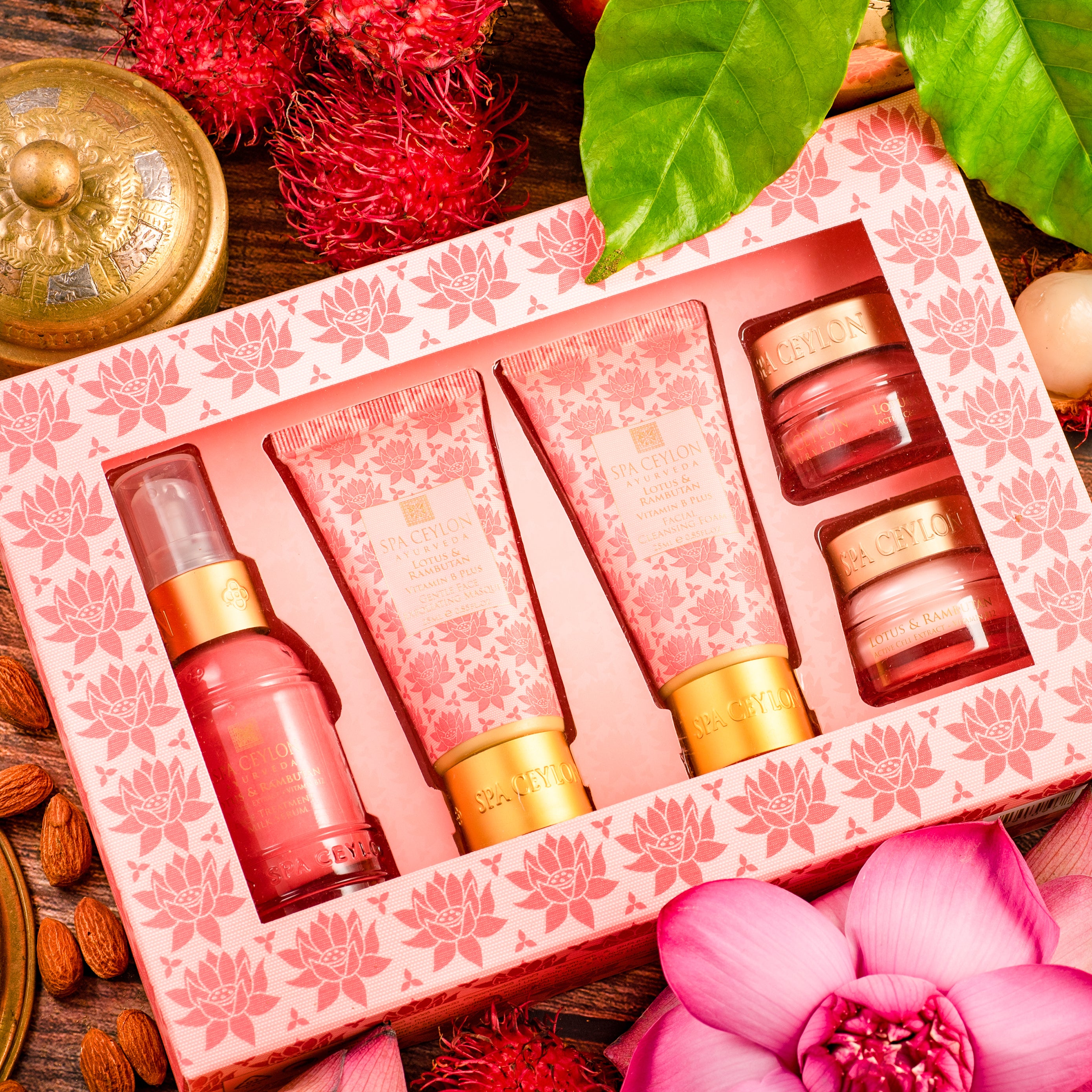 【HIROMI】SPA CEYLON  lotusギフトセット Lotus & Rambutan - Gift Time Set – Spa Ceylon Sri Lanka